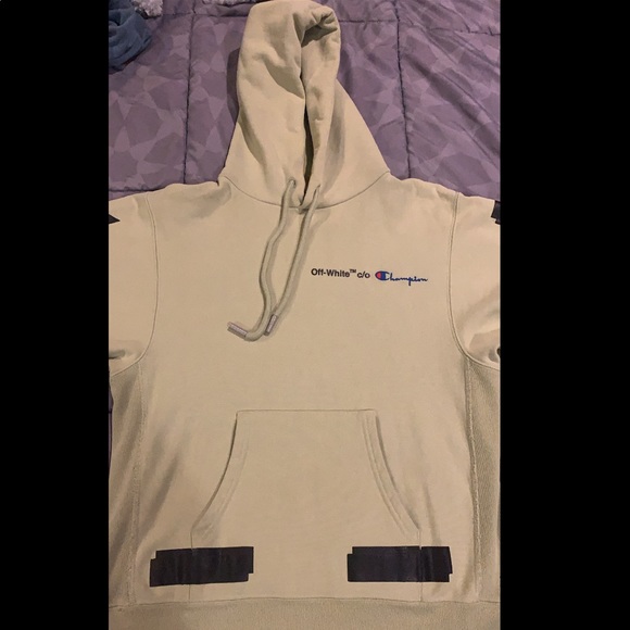 Off White Champion Hoodie - Picture 1 of 8